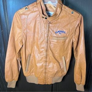 Vintage Camel GT Brown Leather Jacket